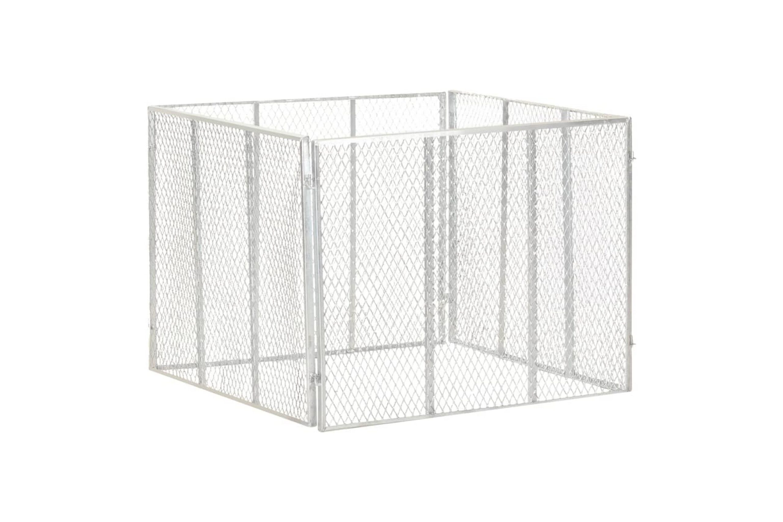 Puutarhakomposti 100x100x77 cm galvanoitu rauta -