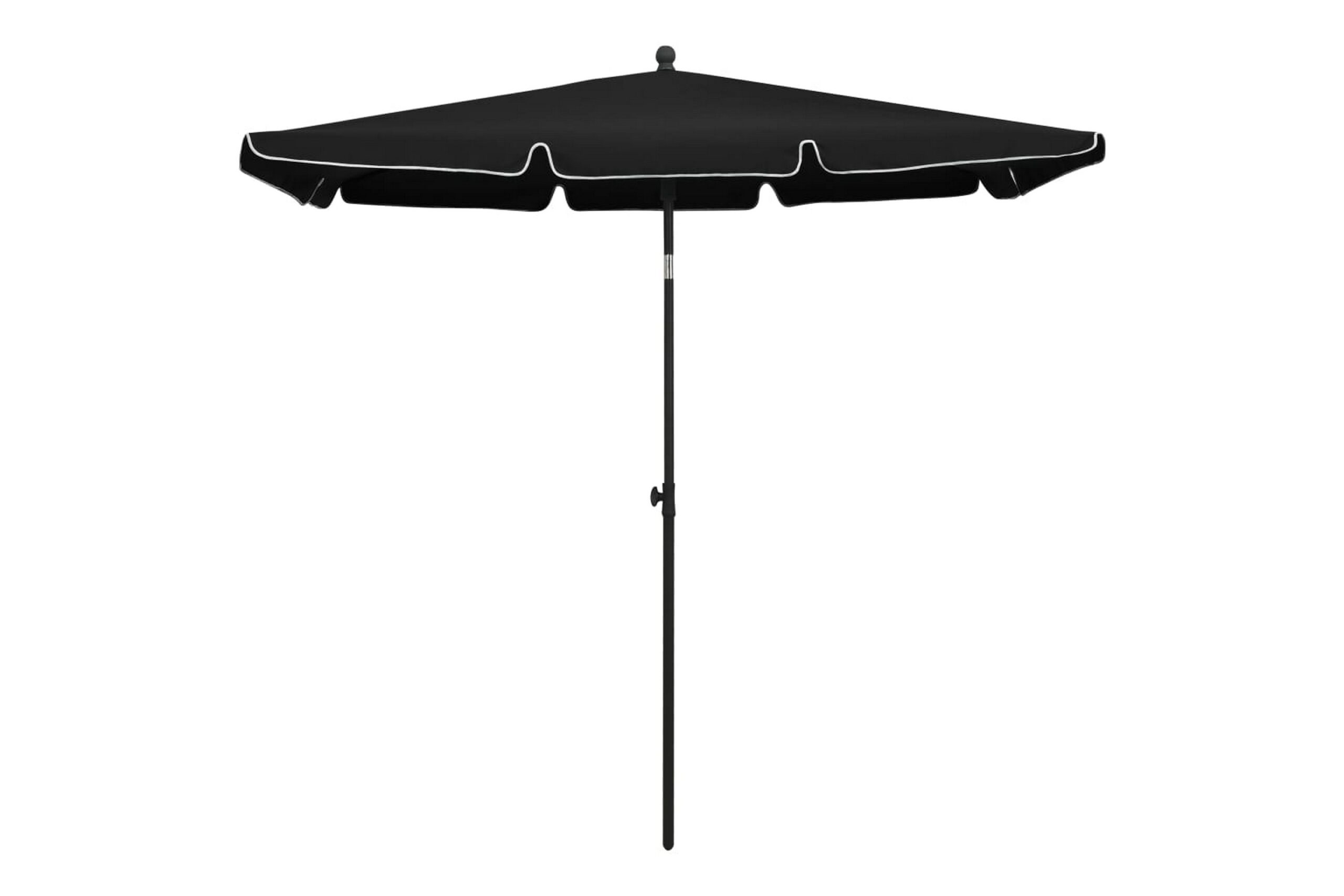 Puutarhan aurinkovarjo tangolla 210x140 cm musta - Musta