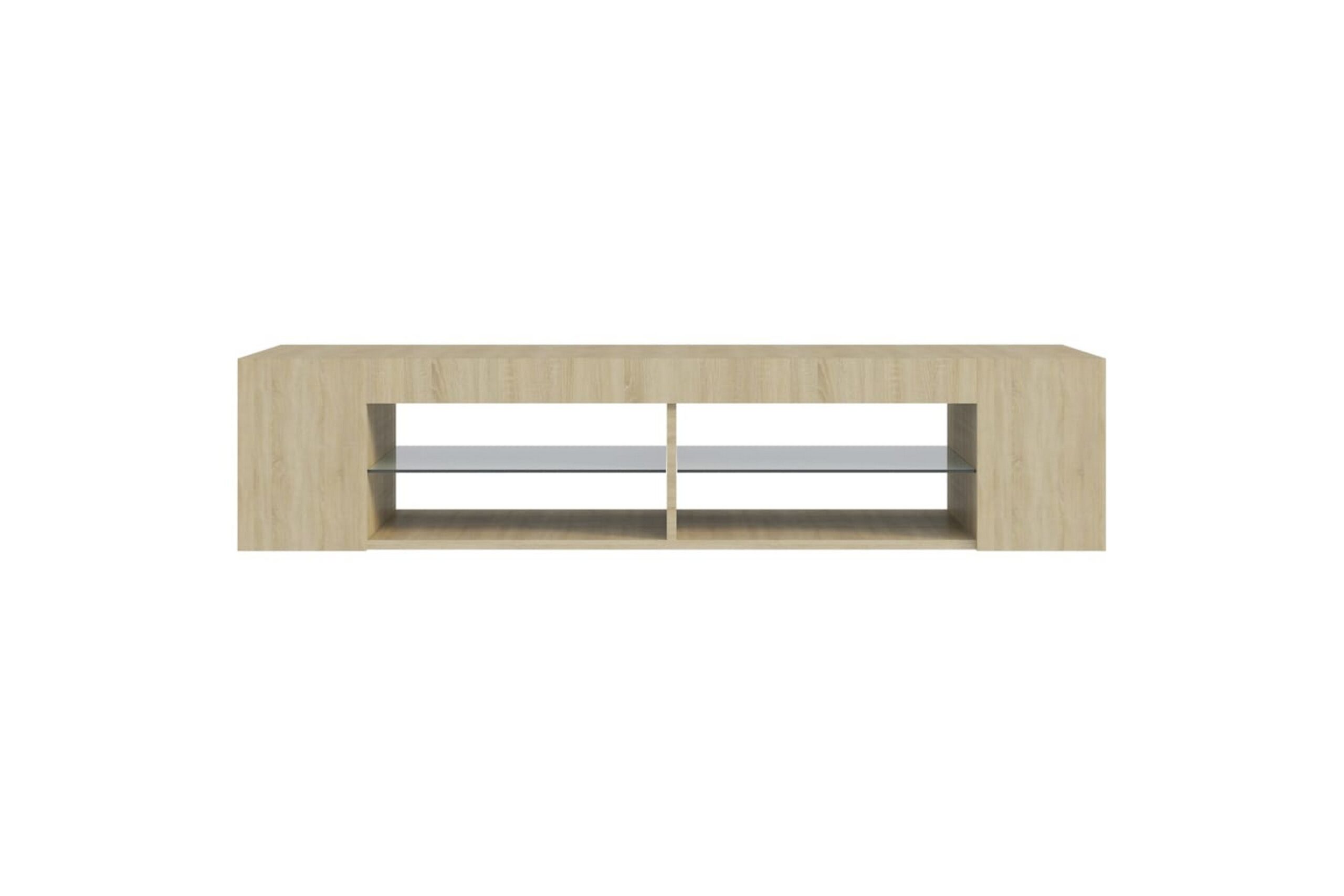 TV-taso LED-valoilla 135x39x30 cm - Ruskea