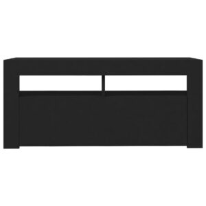 TV-taso LED-valoilla musta 90x35x40 cm -