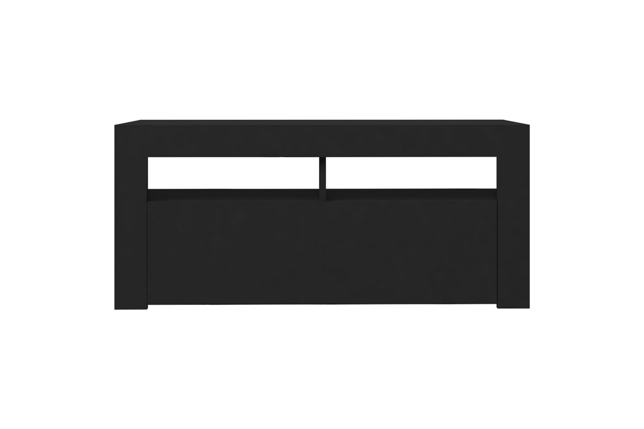 TV-taso LED-valoilla musta 90x35x40 cm -