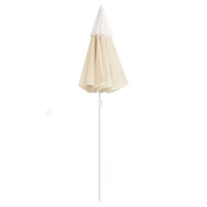 Aurinkovarjo terästanko hiekka 180 cm - Beige