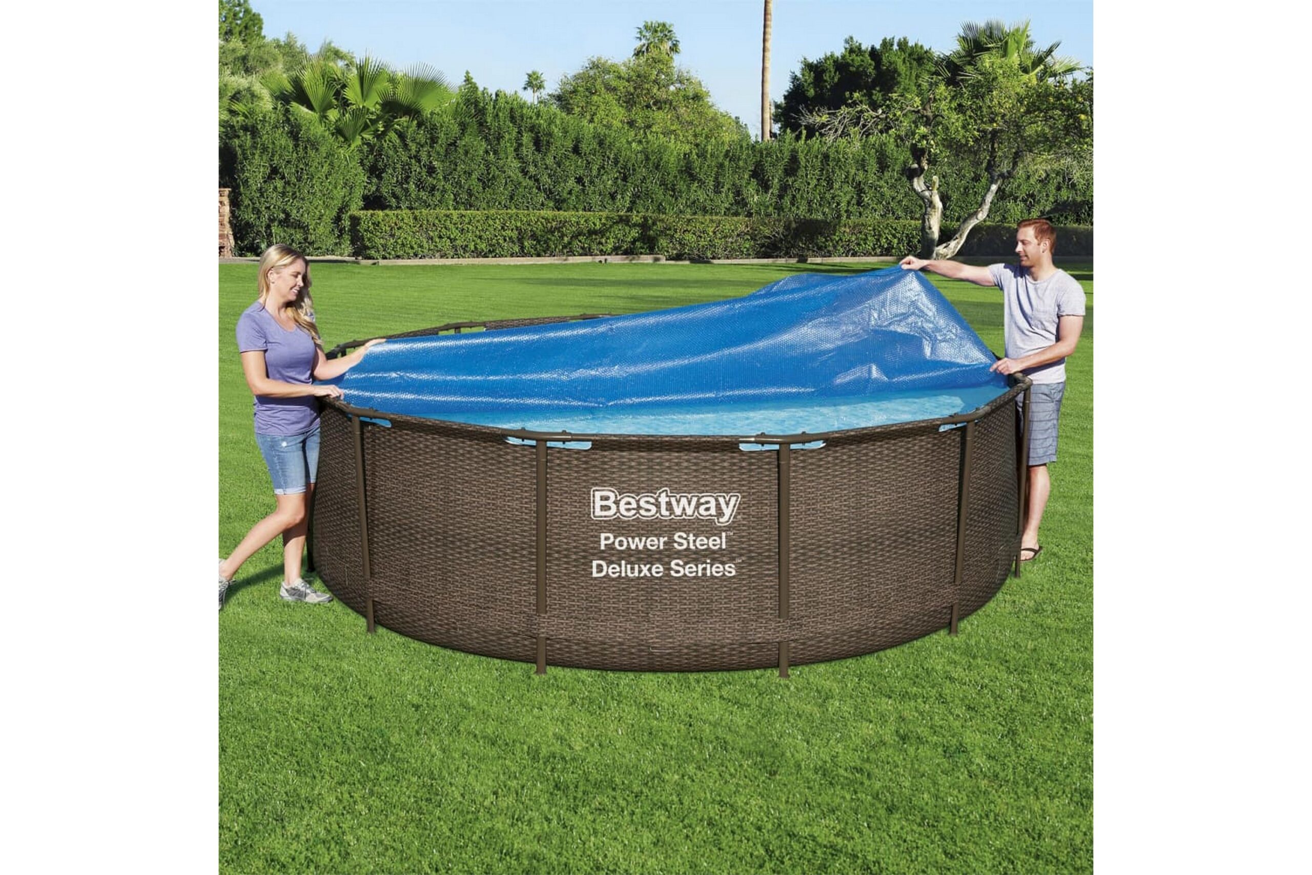 Bestway Uima-altaan aurinkoenergiasuoja Flowclear 356 cm -