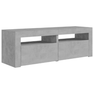 TV-taso LED-valoilla 120x35x40 cm - Betoninharmaa