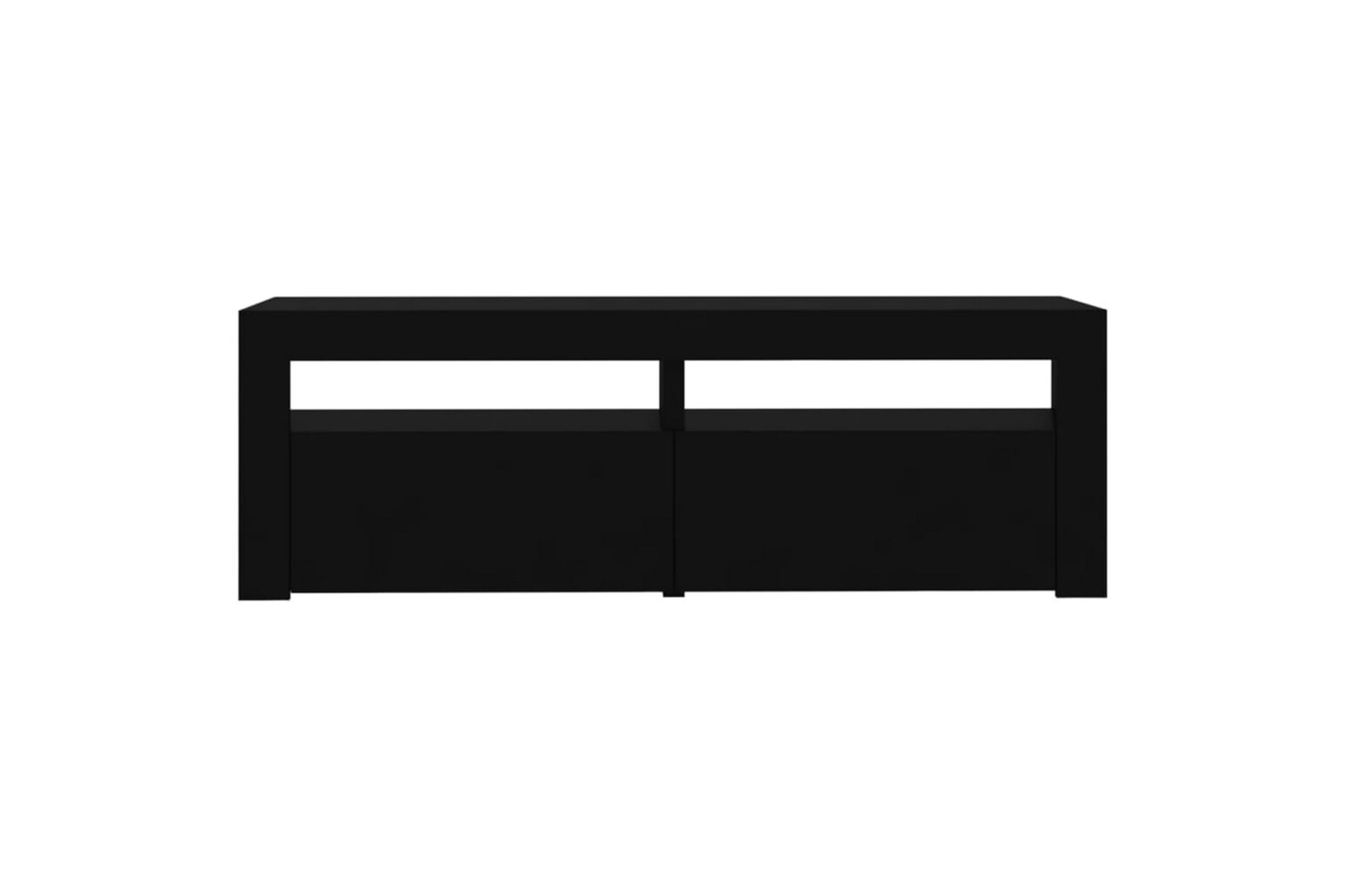 TV-taso LED-valoilla musta 120x35x40 cm - Musta