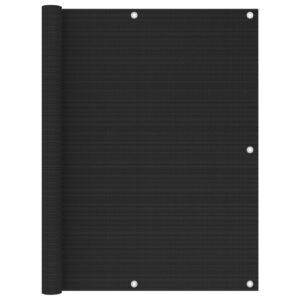 Parvekkeen suoja musta 120x400 cm HDPE -