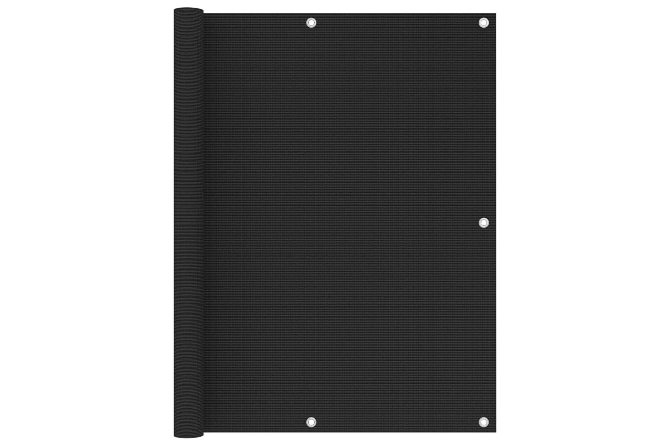Parvekkeen suoja musta 120x400 cm HDPE -