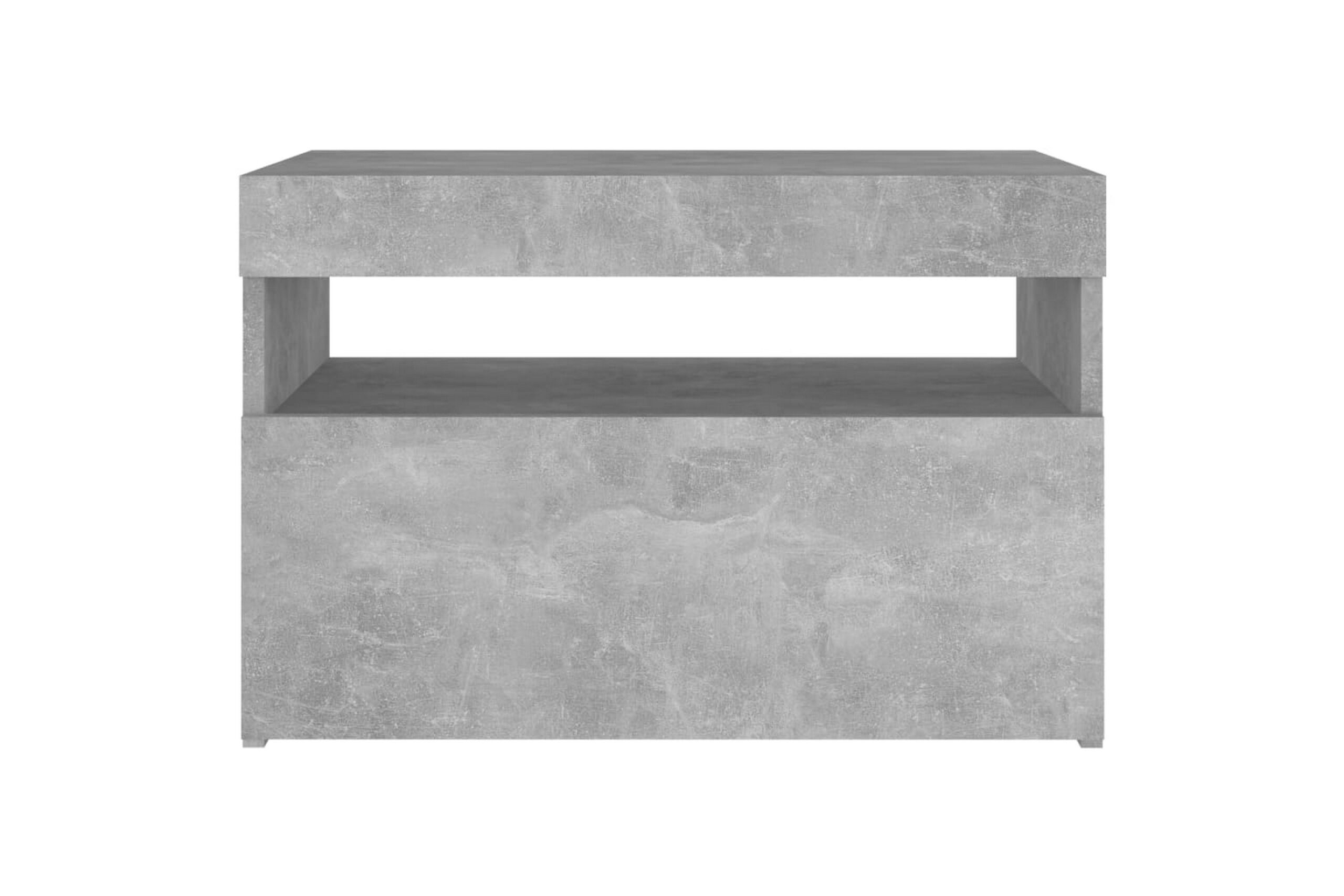 TV-tasot LED-valoilla 2 kpl betoninharmaa 60x35x40 cm - Harmaa