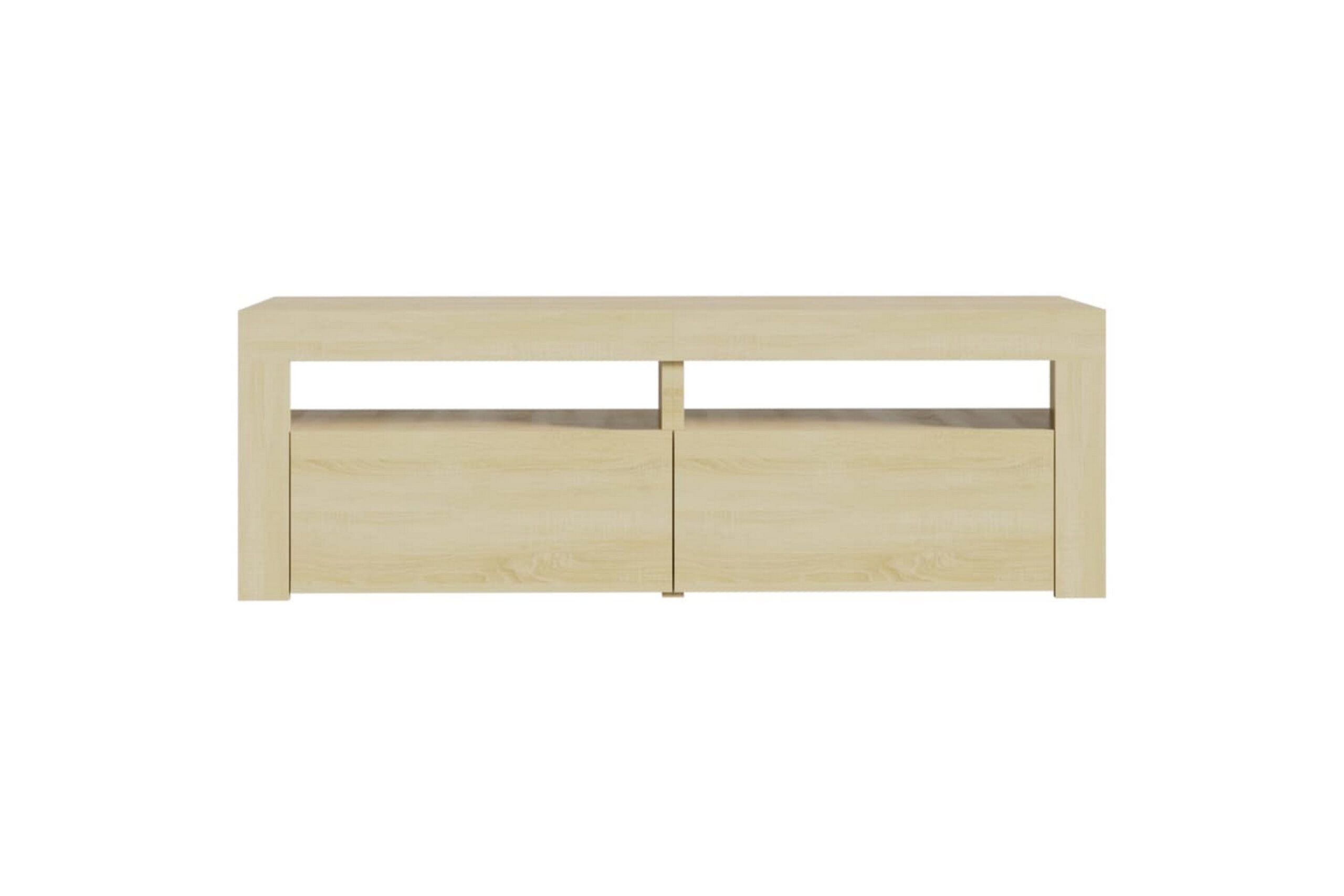 TV-taso LED-valoilla Sonoma-tammi 120x35x40 cm - Ruskea