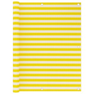 Parvekkeen suoja keltainen ja valkoinen 120x500 cm HDPE -