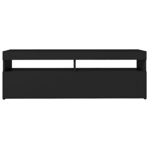 TV-taso LED-valoilla musta 120x35x40 cm - Musta