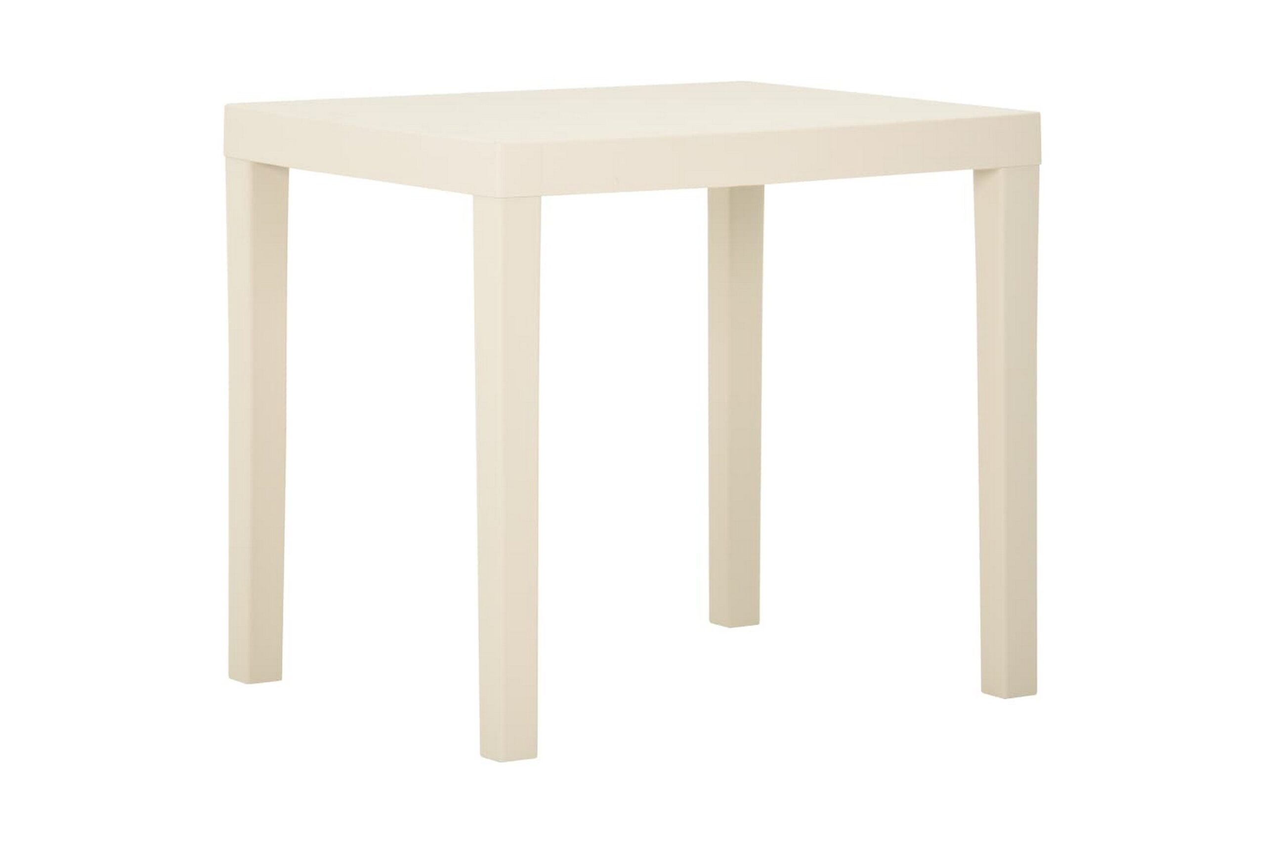 Puutarhapöytä valkoinen 79x65x72 cm muovi -