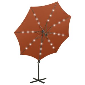 Riippuva aurinkovarjo tangolla ja LED-valoilla 300cm -