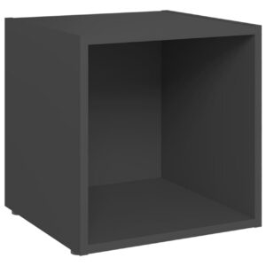 TV-tasot 2 kpl harmaa 37x35x37 cm lastulevy - Harmaa