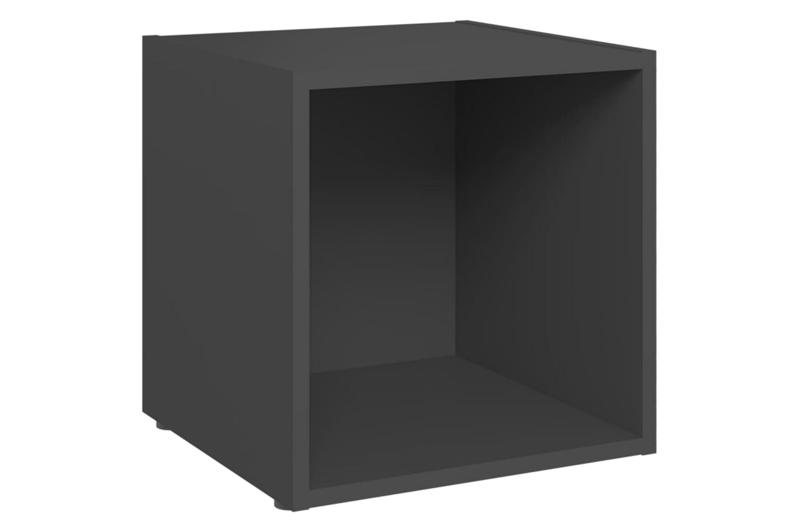 TV-tasot 2 kpl harmaa 37x35x37 cm lastulevy - Harmaa