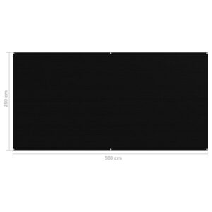 Telttamatto 250x500 cm musta -