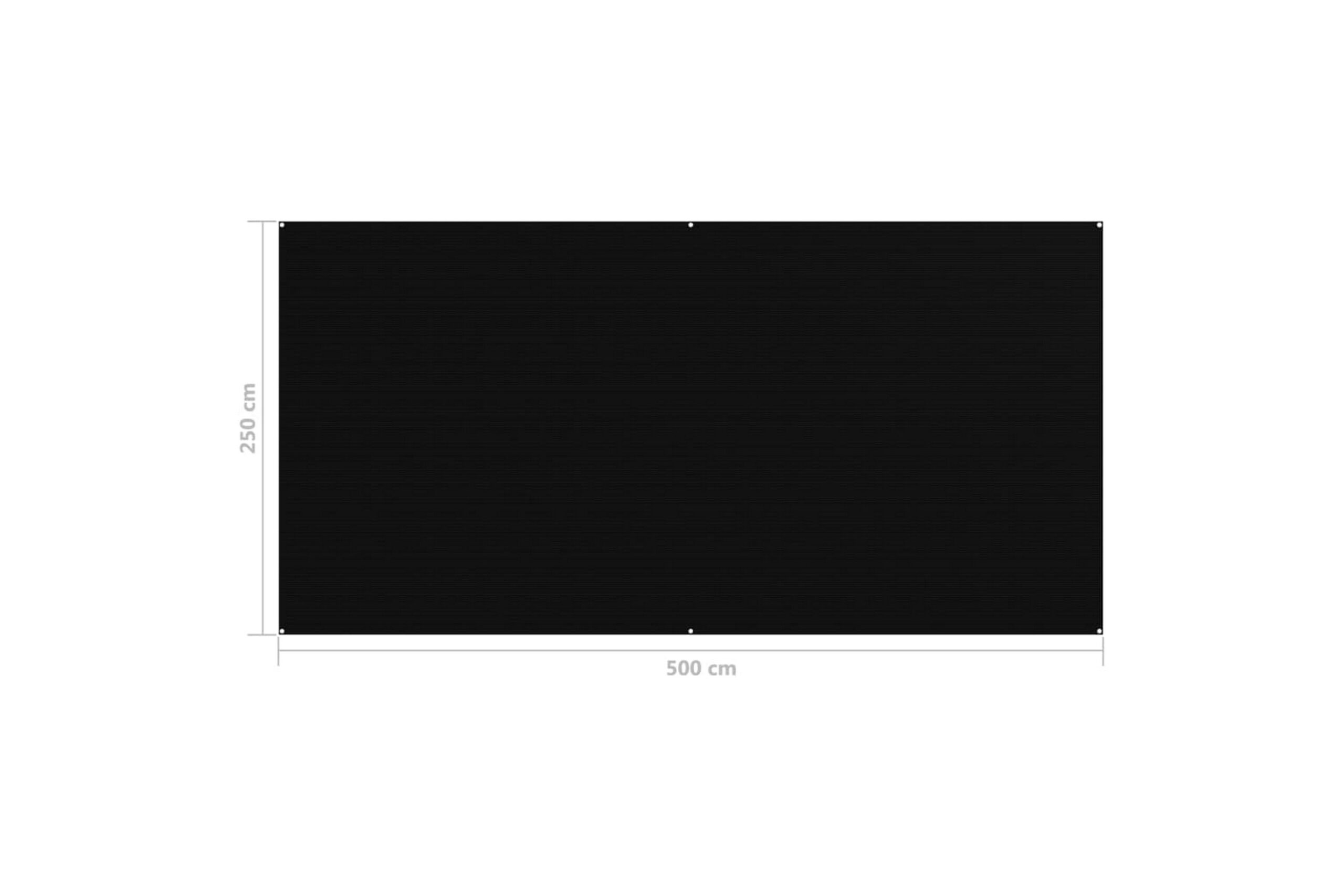 Telttamatto 250x500 cm musta -