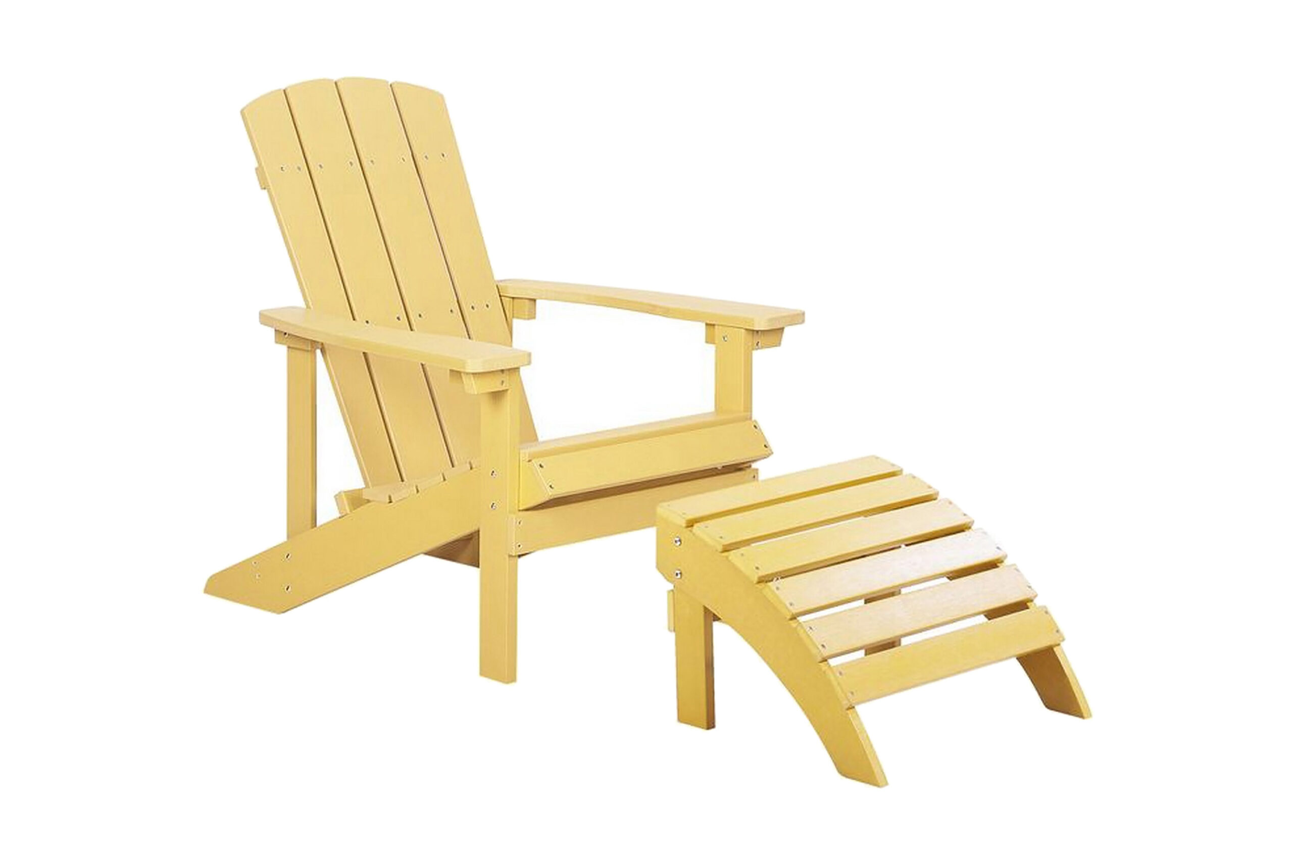 Puutarhatuoli Adirondack jalkarahilla Keltainen - Keltainen