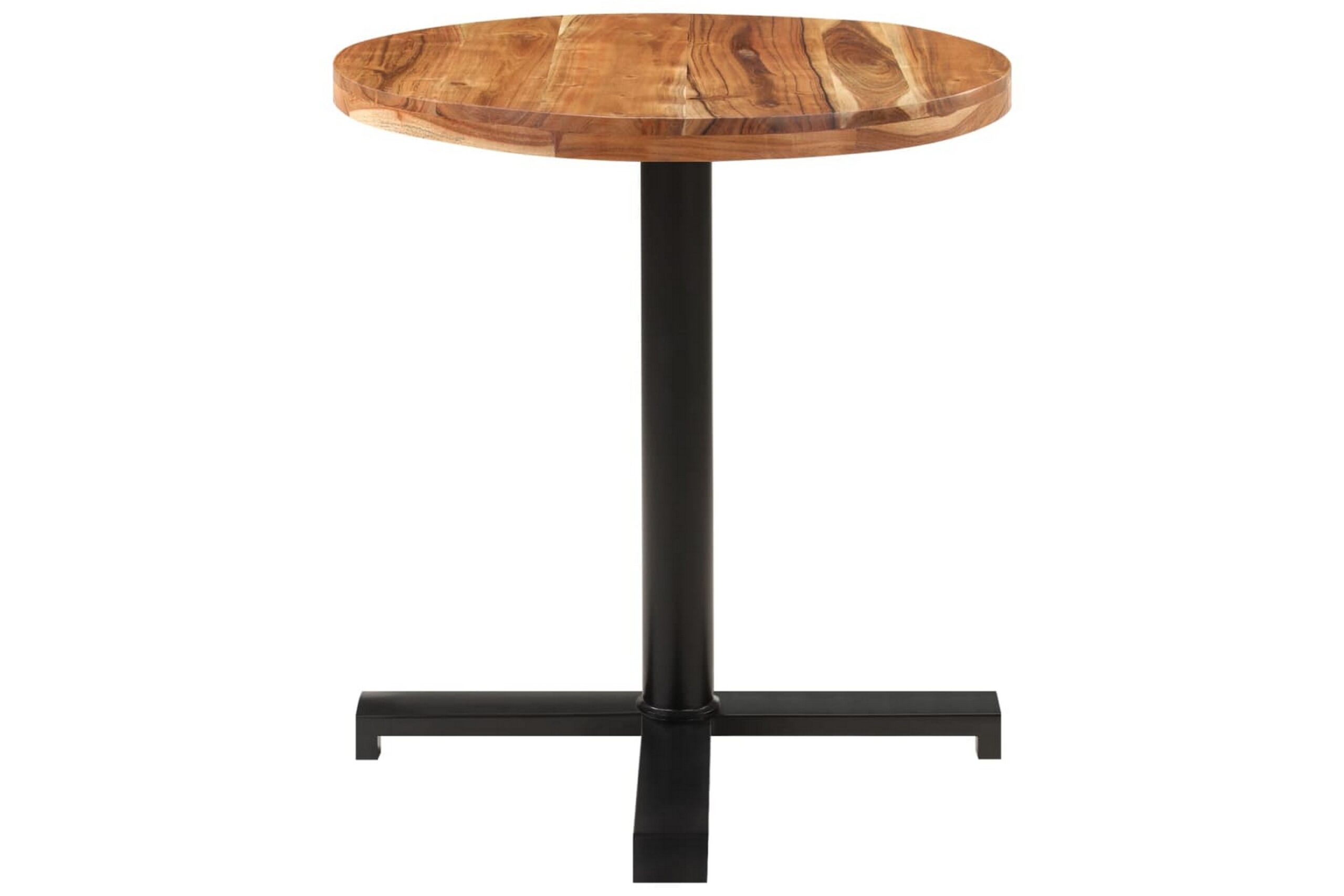 Bistropöytä pyöreä 70x75 cm täysi akaasiapuu - Ruskea