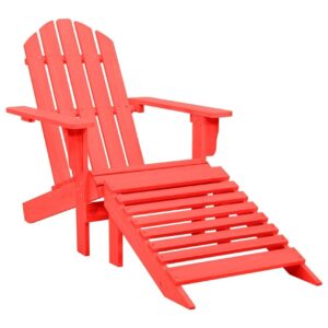 Adirondack-puutarhatuoli rahilla täysi kuusi punainen -