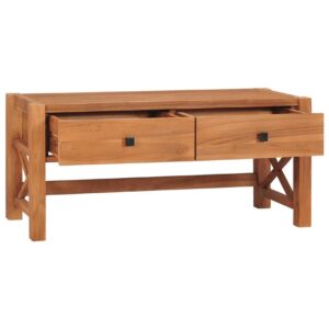 TV-taso 100x40x45 cm kierrätetty tiikki - Ruskea