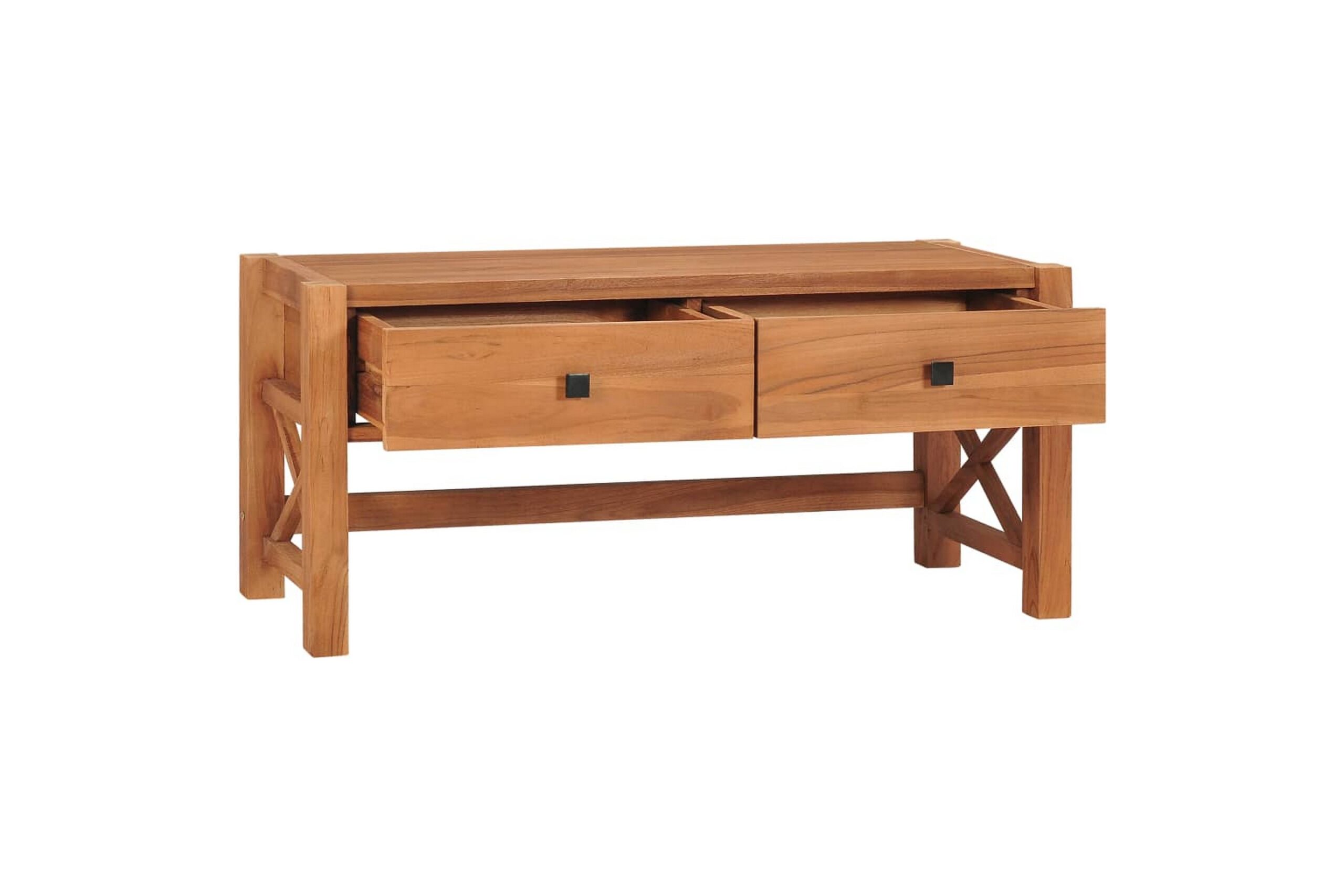 TV-taso 100x40x45 cm kierrätetty tiikki - Ruskea