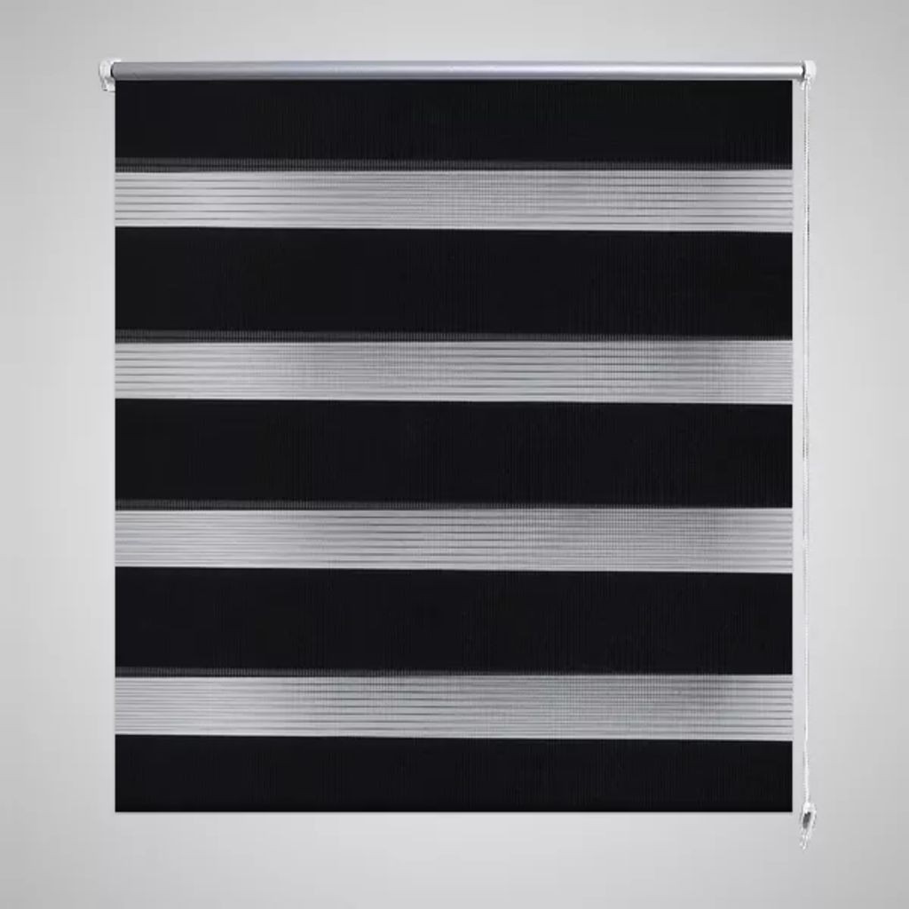 Zebra rullakaihdin 140 x 175 cm musta - Musta