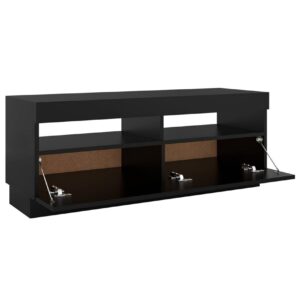 TV-taso LED-valoilla musta 100x35x40 cm -