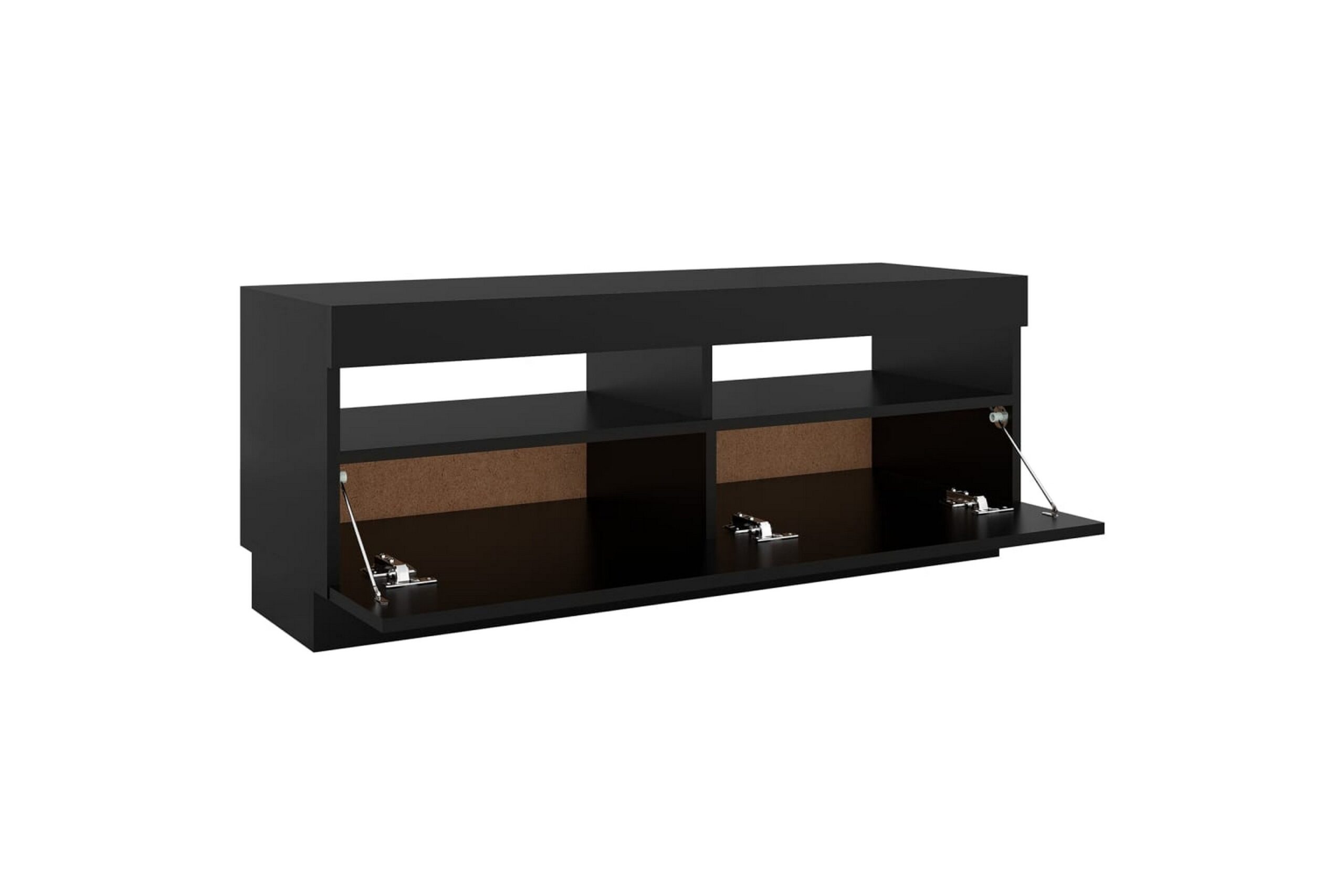 TV-taso LED-valoilla musta 100x35x40 cm -