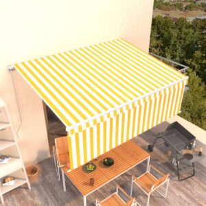 Manuaalisesti kelattava markiisi verhoilla 4x3 m -