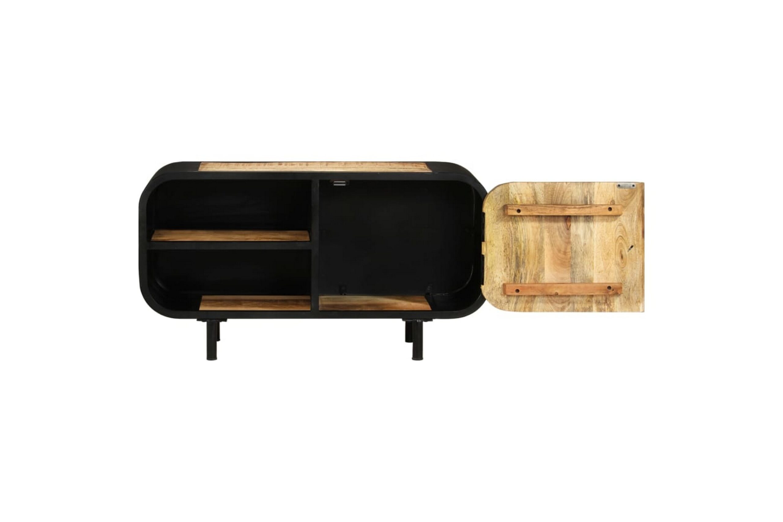 TV-taso 90x30x48 cm karkea mangopuu -