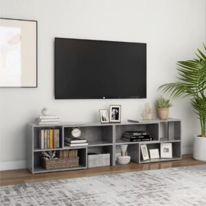 TV-taso betoninharmaa 149x30x52 cm lastulevy - Harmaa