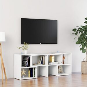 TV-taso valkoinen 104x30x52 cm lastulevy - Valkoinen