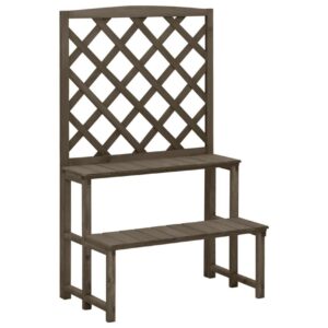 Kasviteline säleiköllä harmaa 70x42x115 cm täysi kuusi -