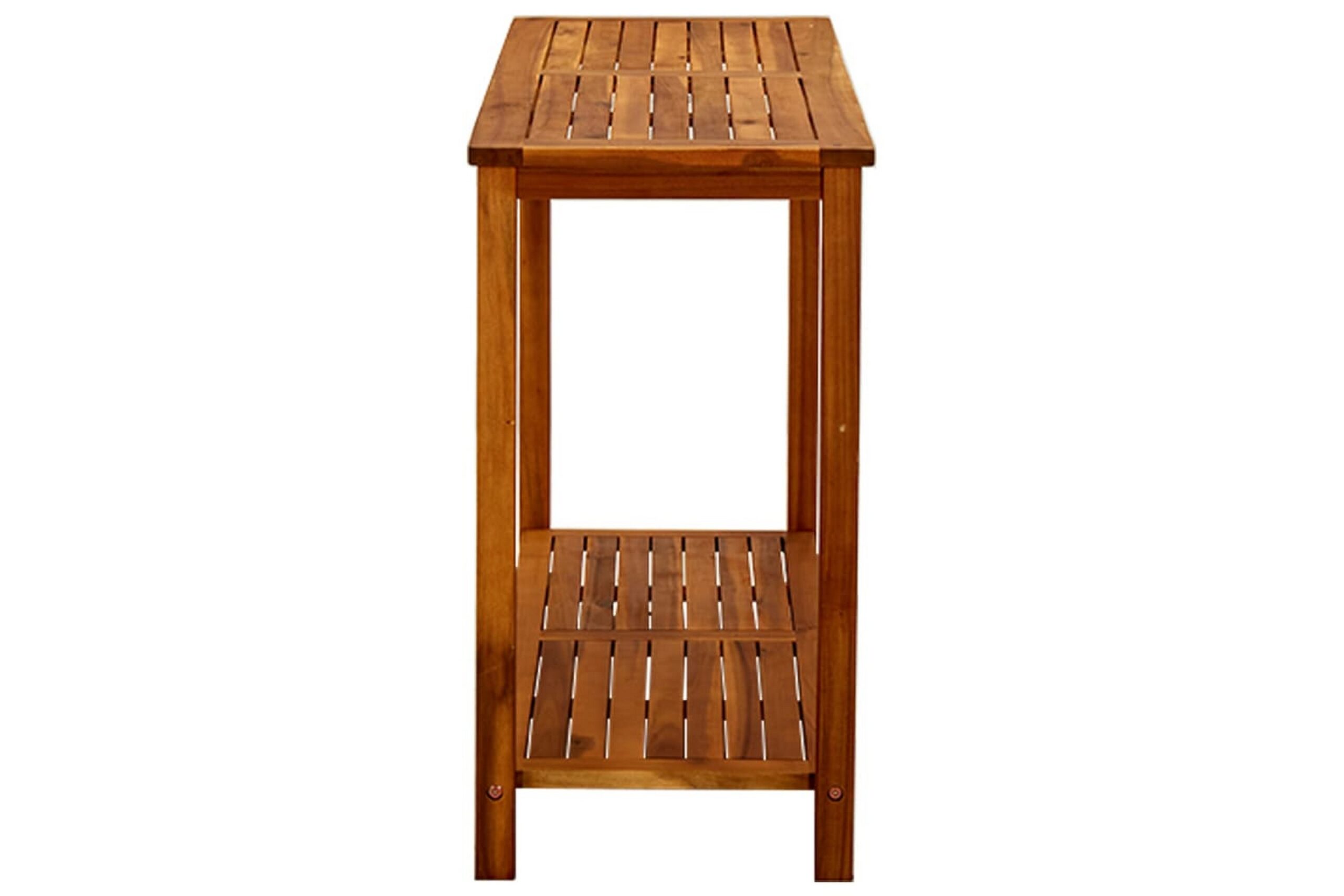Puutarhan konsolipöytä 110x40x75 cm täysi akaasiapuu - Ruskea