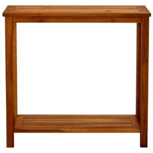 Puutarhan konsolipöytä 80x35x75 cm täysi akaasiapuu - Ruskea