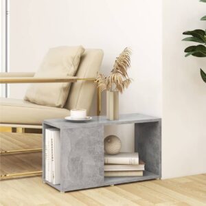 TV-taso betoninharmaa 60x24x32 cm lastulevy - Harmaa