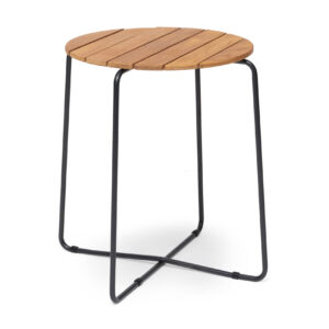 Parvekepöytä Hillerstorp Oas 56 cm Pyöreä - Tiikki/Ruskea/Harmaa