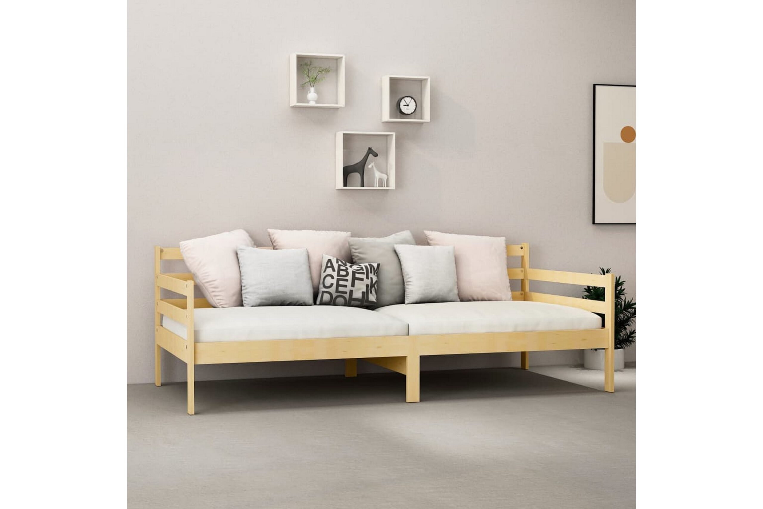 Päivävuode täysi mänty 90x200 cm - Ruskea