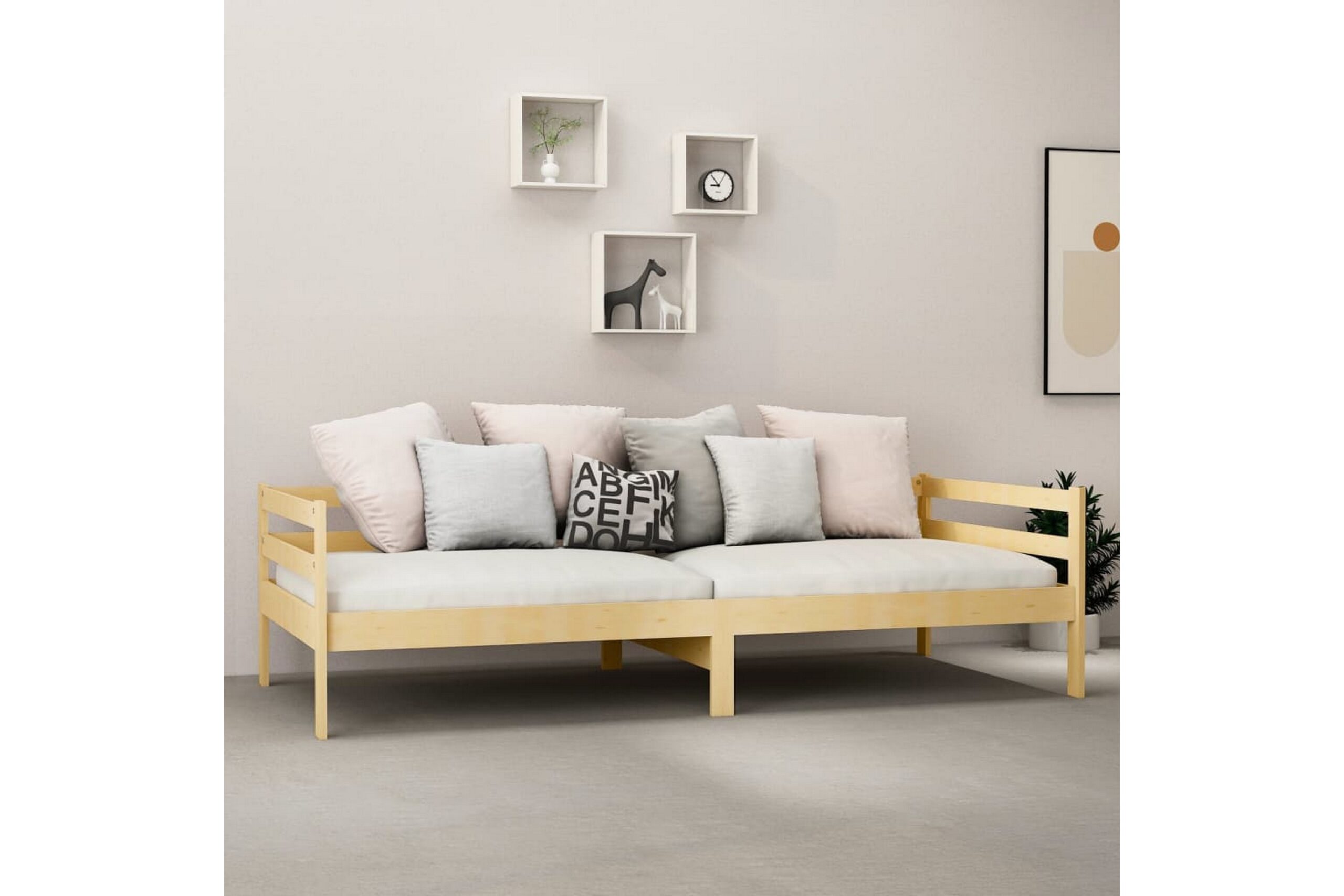 Päivävuode täysi mänty 90x200 cm - Ruskea