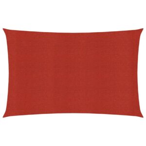 Aurinkopurje 160 g/m² punainen 3,5x5 m HDPE - Punainen