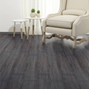 Itsekiinnittyvät PVC-lattialankut 5,21 m² 2 mm - Musta