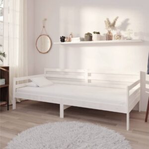 Päivävuode valkoinen täysi mänty 90x200 cm - Valkoinen