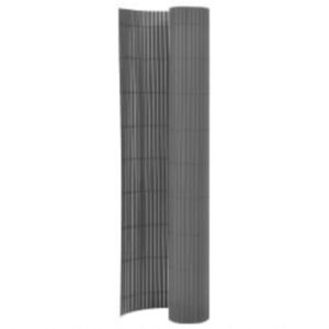 Kaksipuolinen puutarha-aita 90x400 cm harmaa -
