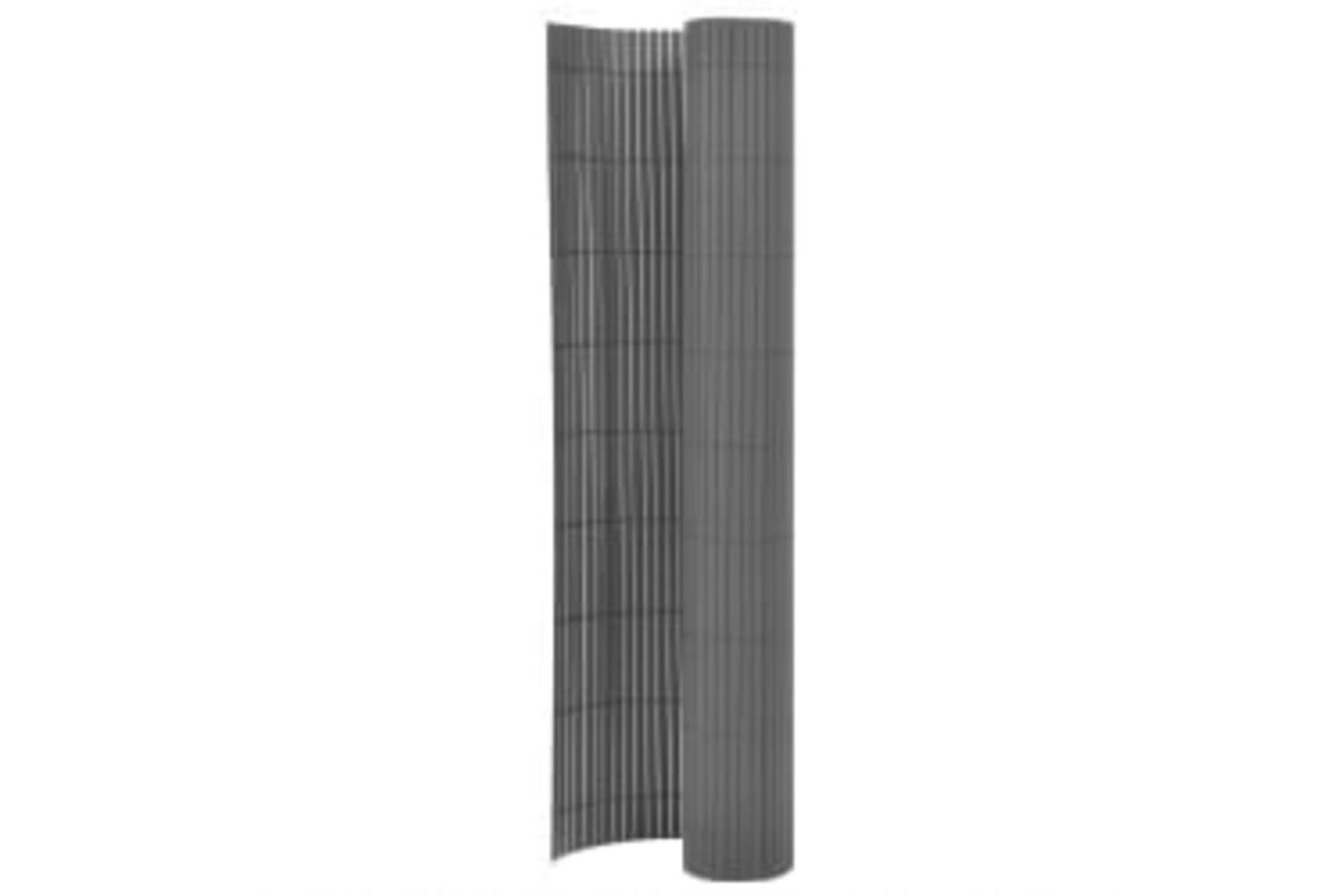 Kaksipuolinen puutarha-aita 90x400 cm harmaa -