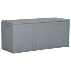 Puutarhan varastoarkku 270 l harmaa PP -