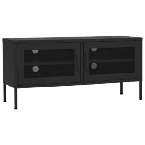 TV-taso musta 105x35x50 cm teräs -