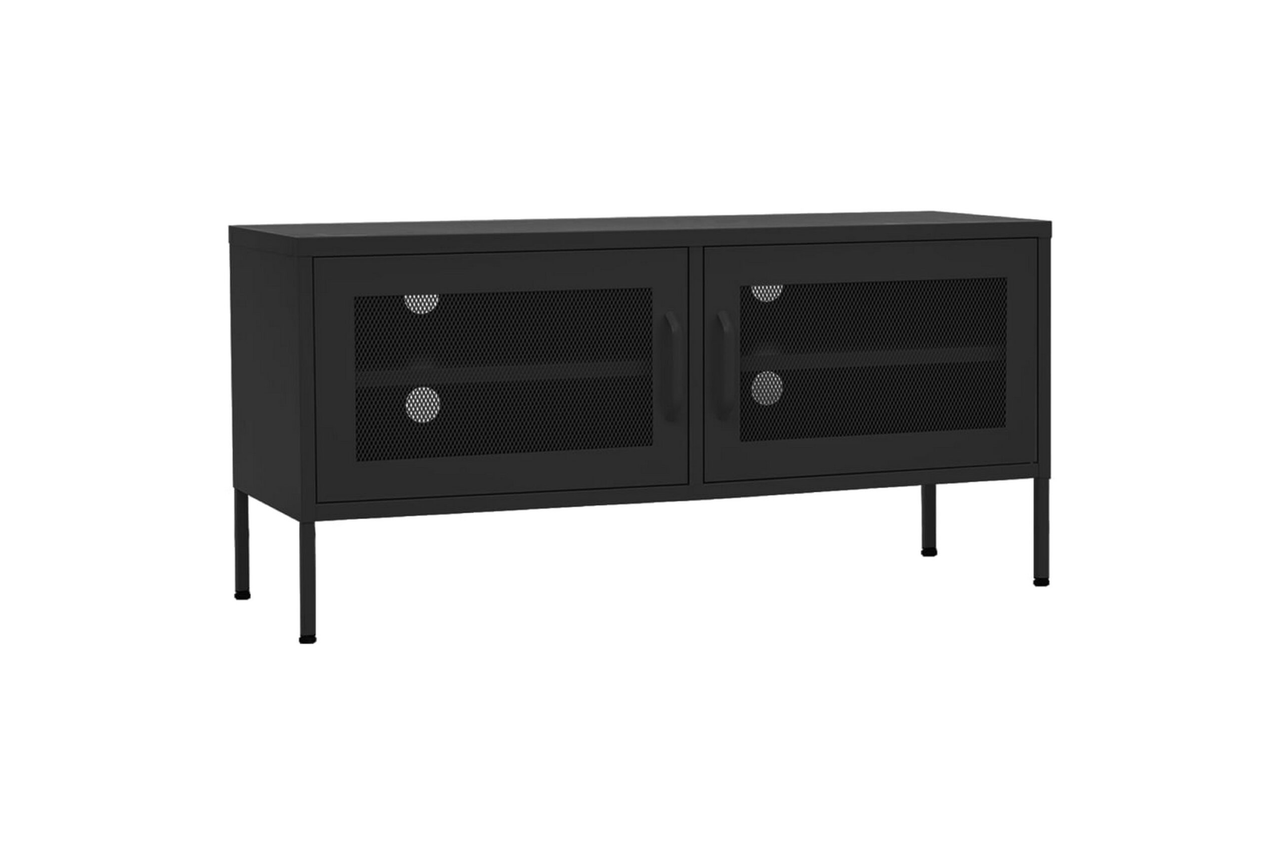 TV-taso musta 105x35x50 cm teräs -