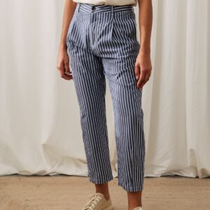 Kyrklandet Trouser Stripes Navy Blue
