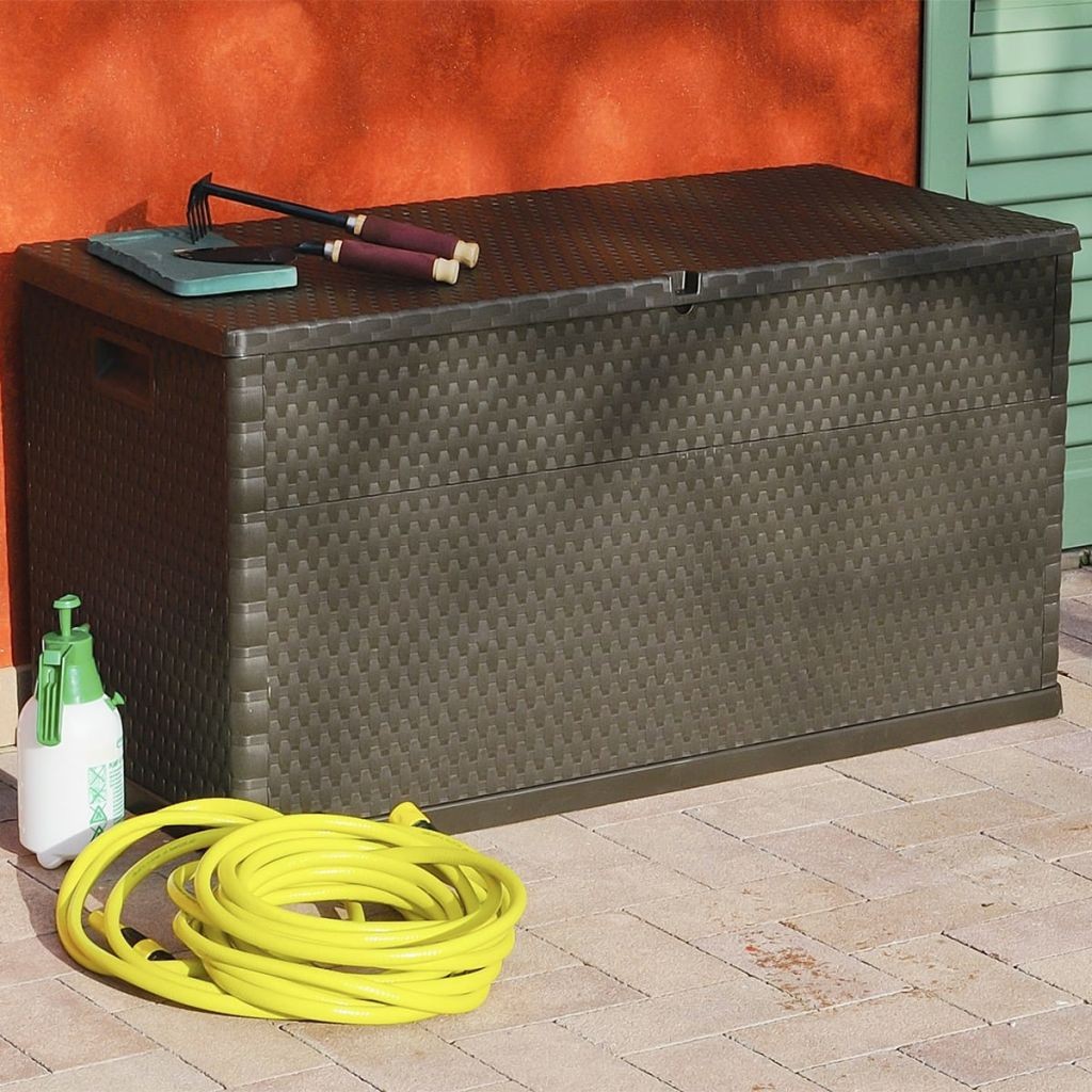 Puutarhan Varastoarkku ruskea 120x56x63 cm - Ruskea
